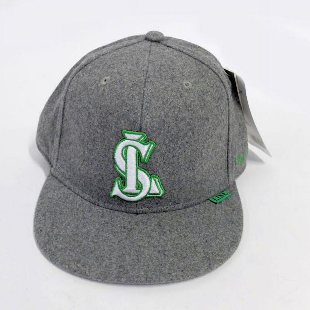 Flat Fitty Men's The Line Propaganda Flat Bill SL Wool Baseball Cap Size 7-3/8